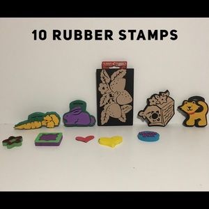10 RUBBER STAMPS SOME NEW STRAWBERRIES BIRDHOUSE